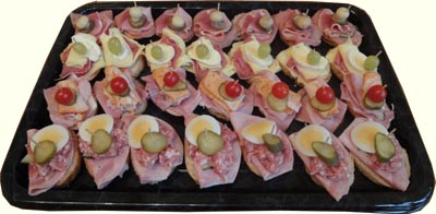 Canape´s, belegte Brötchen, Sandwitch